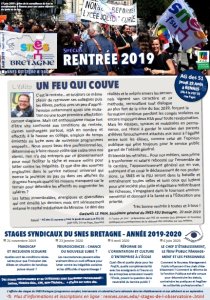 Snes Bretagne n°140 : spécial rentrée 2019