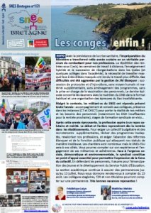 SNES Bretagne n° 151 : les congés enfin !