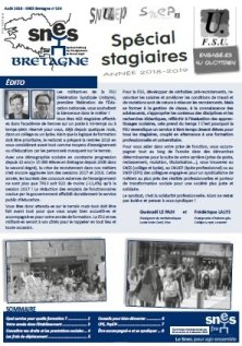 SNES Bretagne n°134 spécial stagiaires