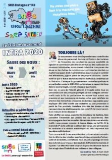 Snes Bretagne 143 spécial intra 2020