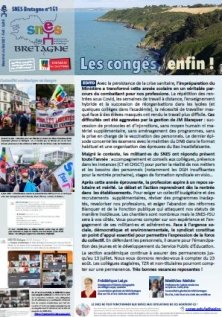 SNES Bretagne n° 151 : les congés enfin !