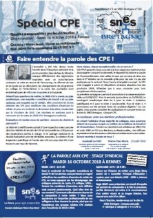 Faire entendre la parole des CPE