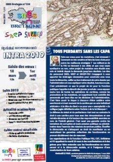 Snes Bretagne n°138 spécial intra 2019