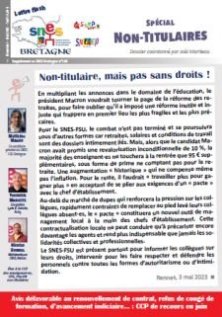 Supplément au SNES-Bretagne n°160 : spécial non titulaires