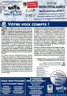 SNES Bretagne spécial non titulaires (supplement au n°135)