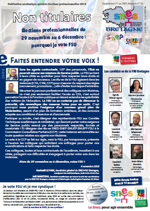 Non titulaires : Faites entendre votre voix !