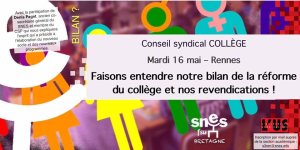 Conseil syndical bilan réforme du collège