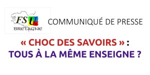 « CHOC DES SAVOIRS » : TOUS À LA MÊME ENSEIGNE ?