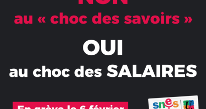 Salaires, choc des savoirs : en grève le 6 février